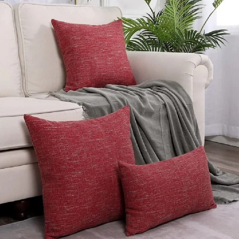 

Inyahome Farmhouse Home Decor Solid Throw Cushion Cover Pillowcase Linen Soft Sofa Bed Decorative Pillow Cover Coussin Canapé
