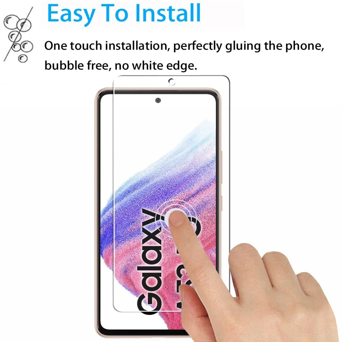 5Pcs Tempered Glass For Samsung Galaxy A53 A54 A14 A33 A34 A52S 5G Screen Protector For Samsung A52 A73 A24 A72 S21FE glass