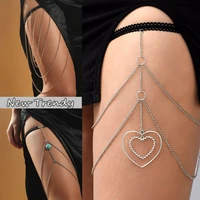 valentines day gift party for women multi layers leg body chain thigh chain beach jewelry bikini body accessories