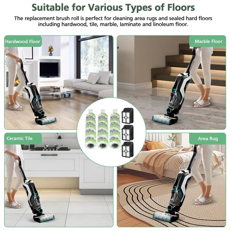 3 упаковки рулонов щеток для домашних животных с несколькими поверхностями 2788 и