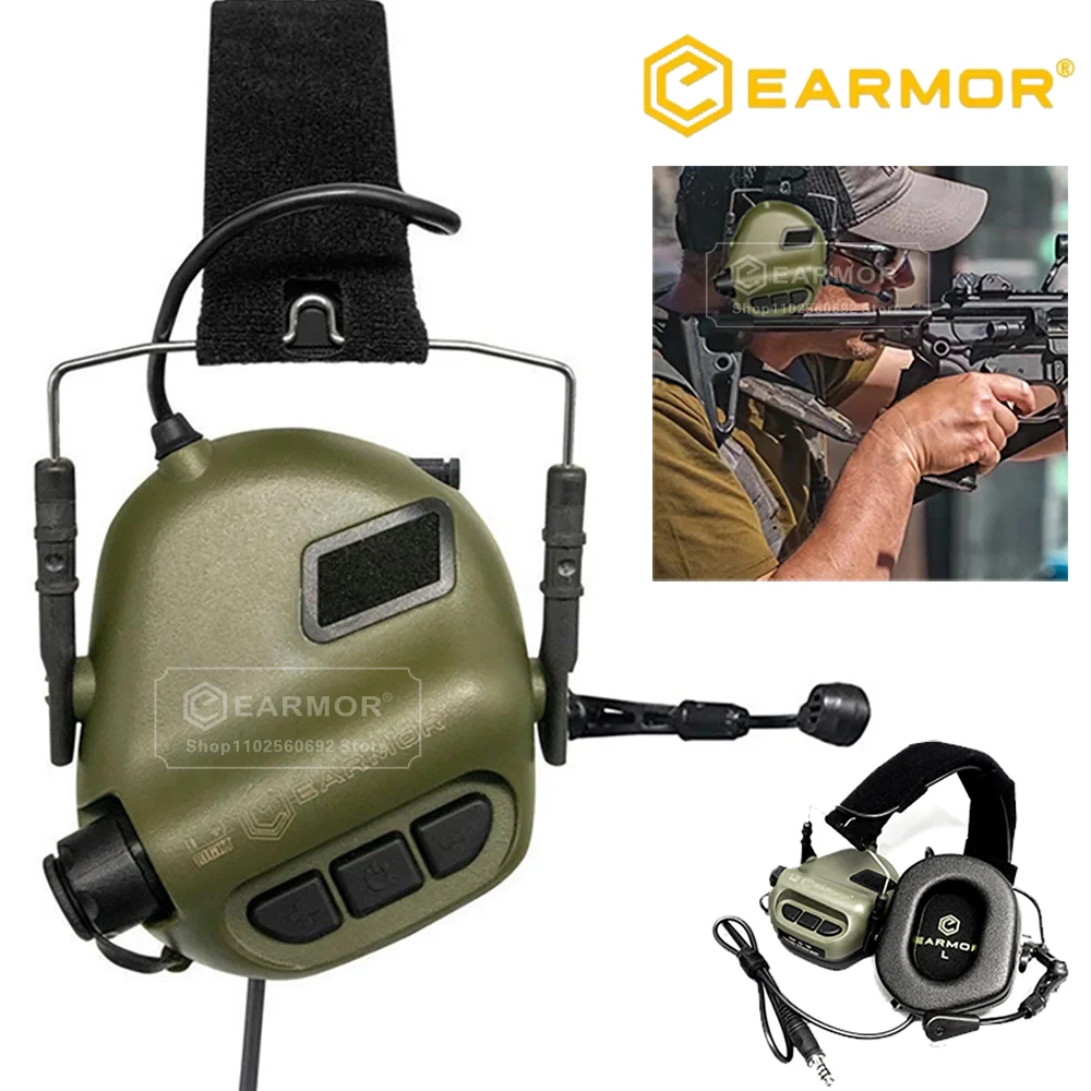 

EARMOR M32 MOD3 Tactical Headphones Airsoft Shooting Hearing Protection Earmuffs Military Aviation Communication Headset