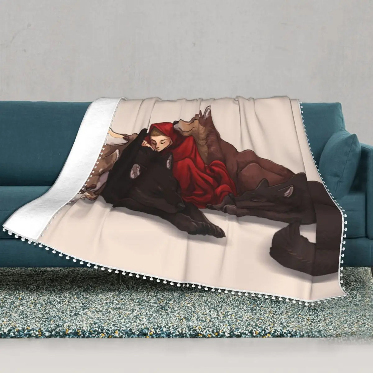 

Wolf Blanket Wolf Pack Soft Fashion Bedspread Furry Fleece Sleep Blanket