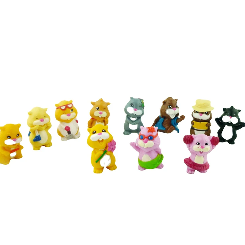 

13 шт. милые Zhu мини-чипмунк Чжу животные из ПВХ твердая фигурка Чиппи мышь детская декоративная модель игрушка подарок для ребенка