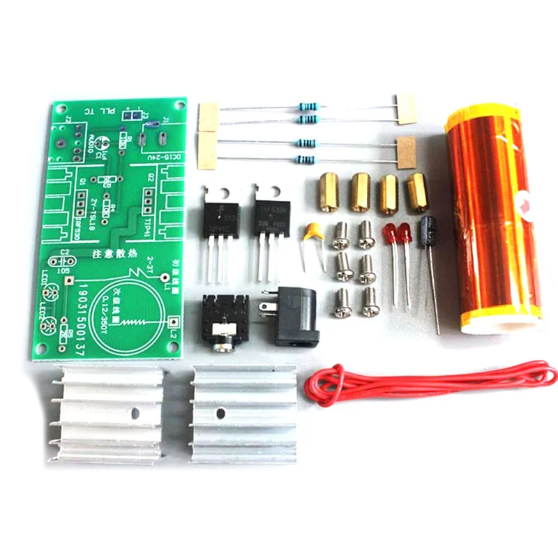 

1Set Mini for Tesla Coil Kit 15W Mini Music Tesla Coil Plasma Speaker Tesla Wireless Transmission DC 15-24V DIY Kits