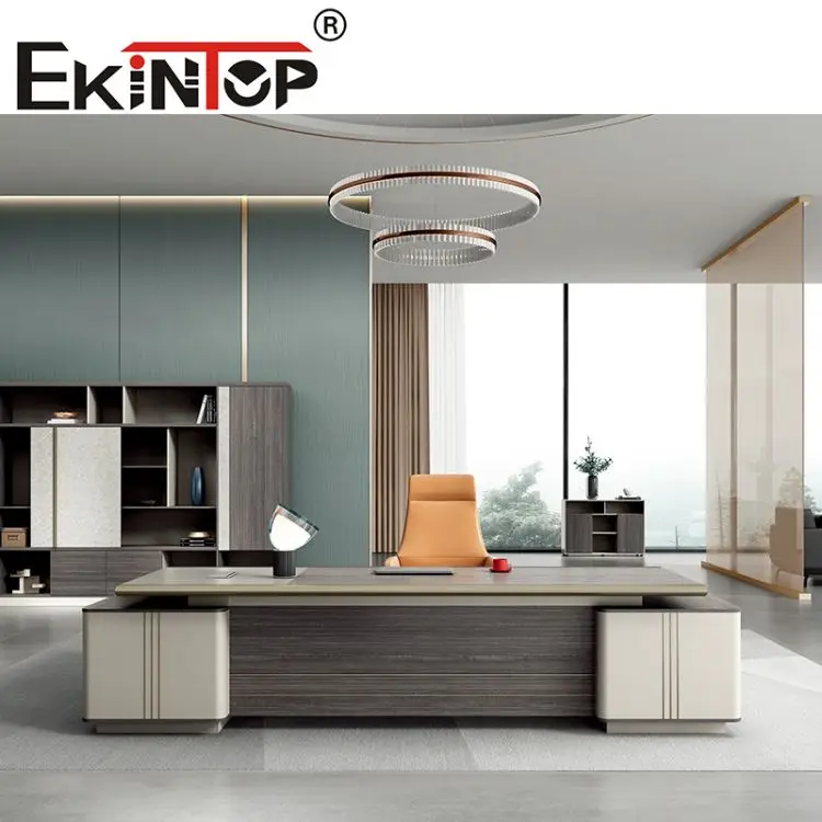 Современный стол менеджера мебели L-образной формы роскошный деревянный офисный