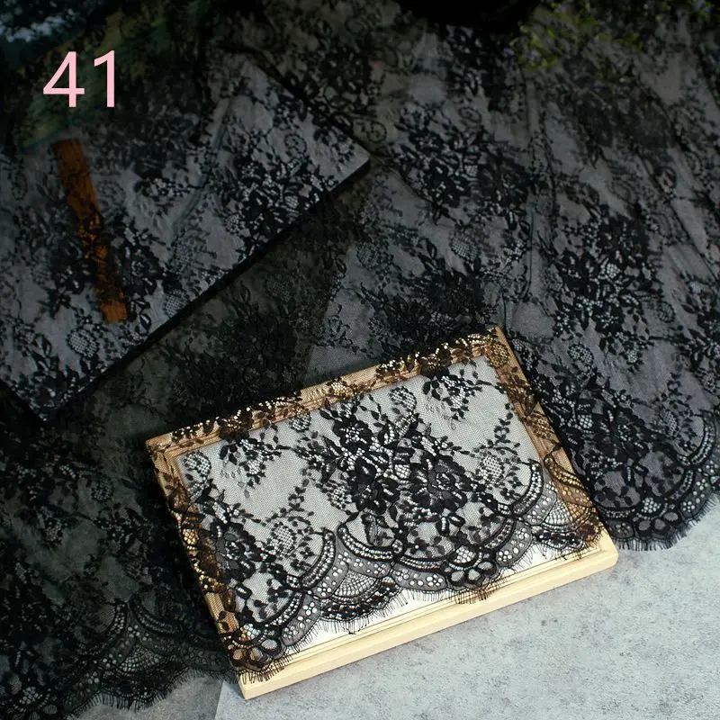 3Meter/Lot Nylon Eyelash Lace Fabric 150CM Wide Wedding Dress DIY Clothing Curtain Veil Home Decoration Accessories - купить по