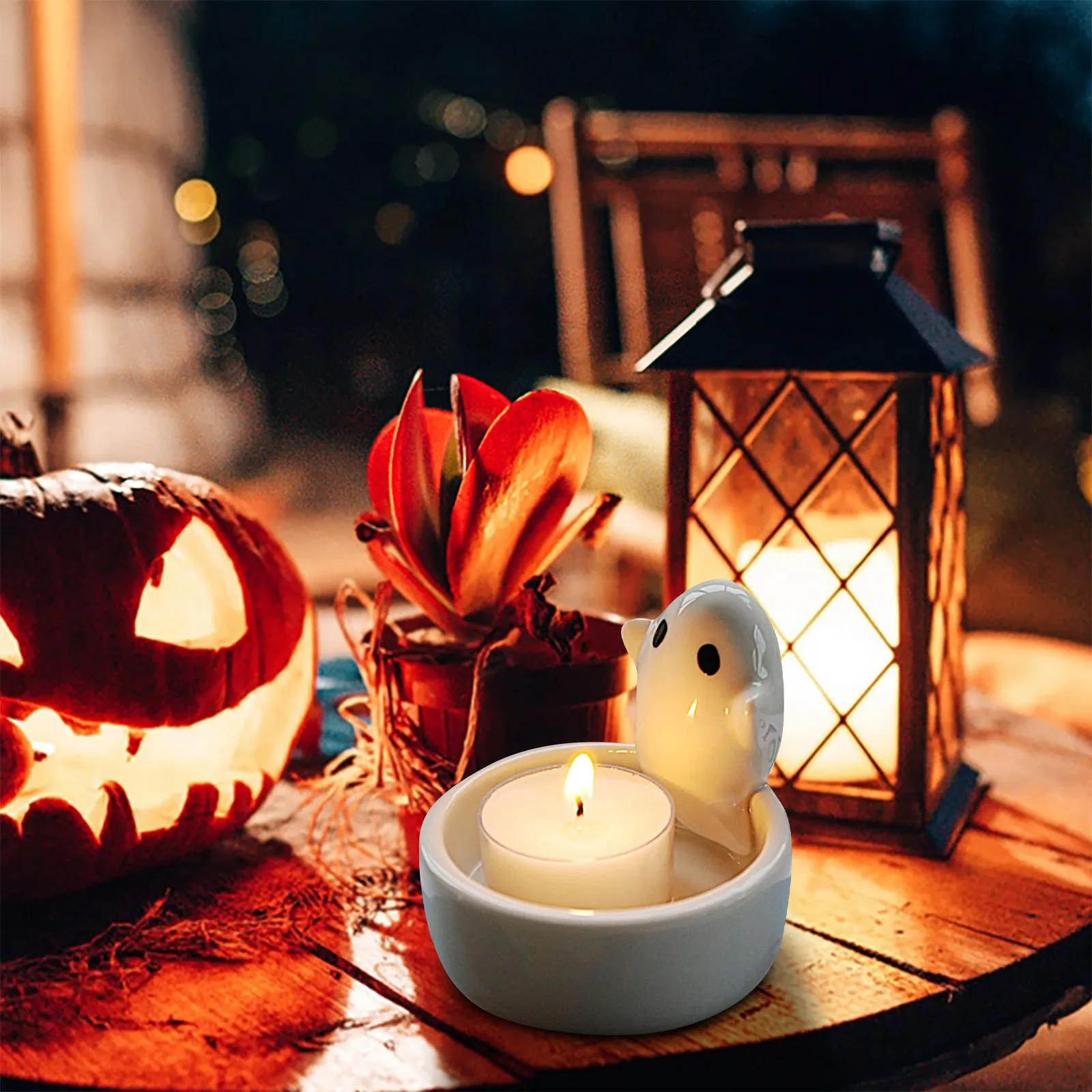 Хэллоуин ароматерапия призрак подсвечник Декор свечи милый Призрак в