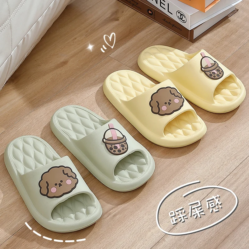 New EVA Womens Mens slippers Sofa Slides Sandals Soft indoor Bath Home slippers Ladies Flat Sole Anti-slip Mute Summer Shoes