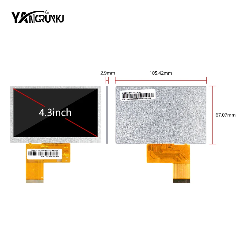 Производители 4 3-дюймовый ЖК-панель 800*480 LVDS TFT ЖК-дисплей IPS для радионяни