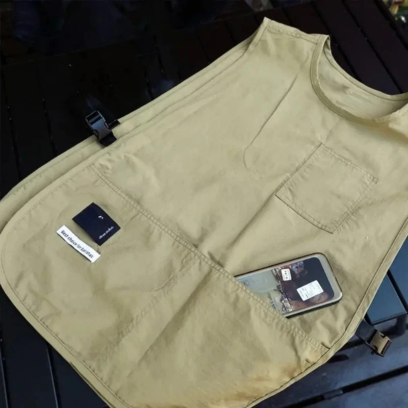 Waterproof And Oil-Proof Splash-Proof Vest Apron Nylon Sleeveless Protective Kitchen Work Haircut Coffee Halter Neck