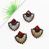 vintage hollow ethnic sector suspension hanging earrings for women females drop ear ornaments wedding jewelry accessories gifts