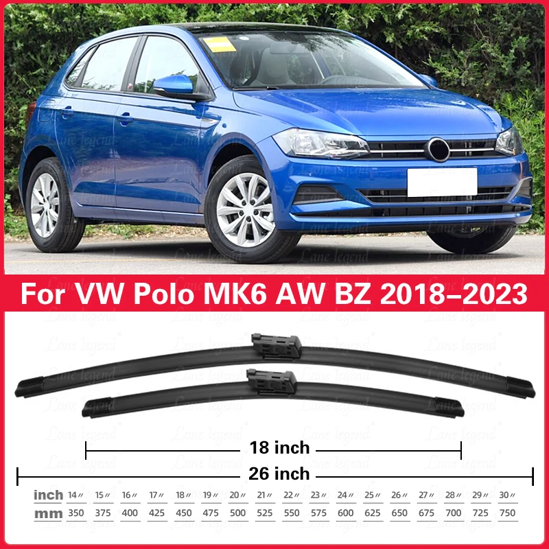 3 шт. передние и задние щетки стеклоочистителя для Volkswagen VW Polo MK6 6 AW BZ 2018-2023