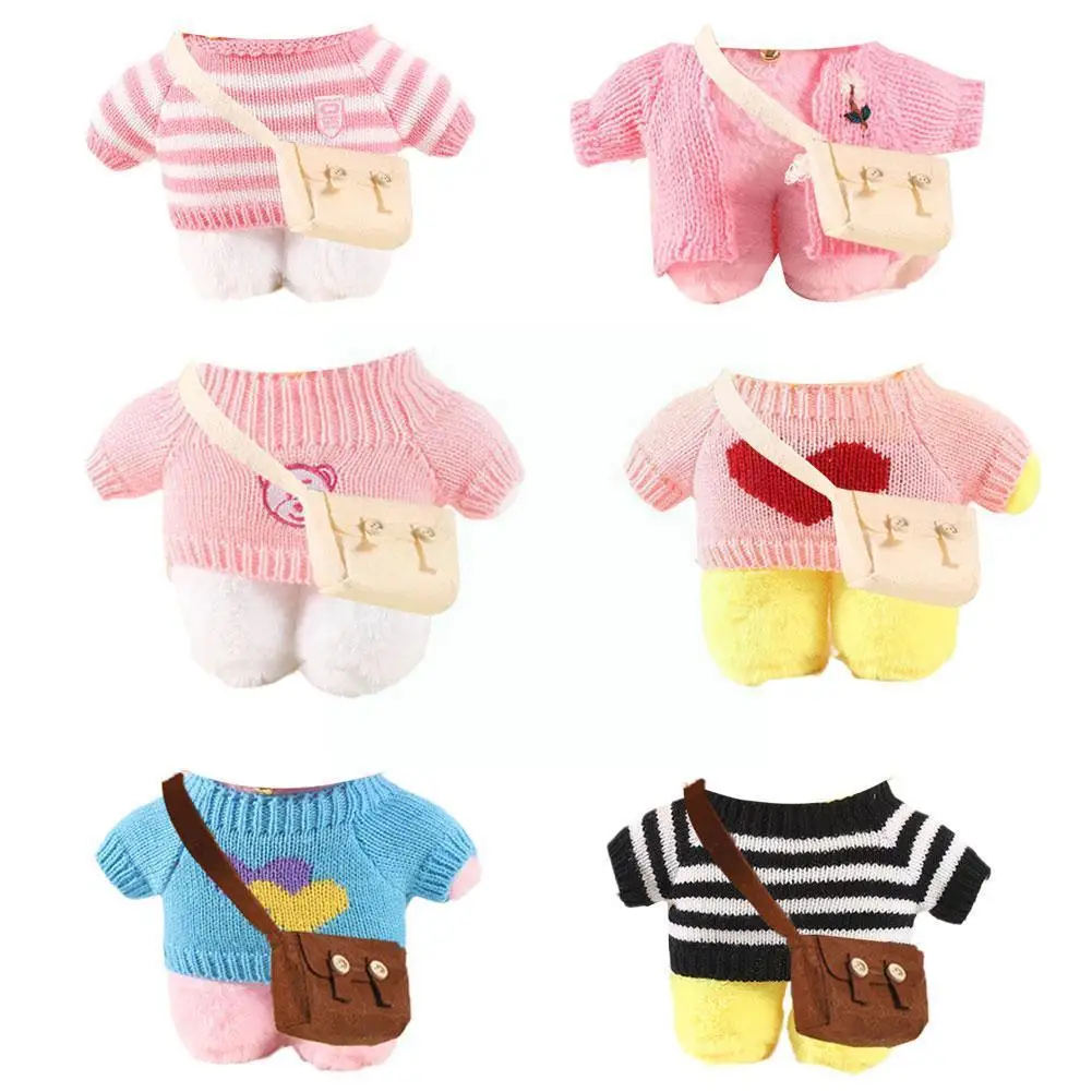 

30 см мини-утки, плюшевая игрушка, одежда, милые плюшевые куклы, мягкие куклы-животные, аксессуары для одежды «сделай сам», съемная Одежда для ...