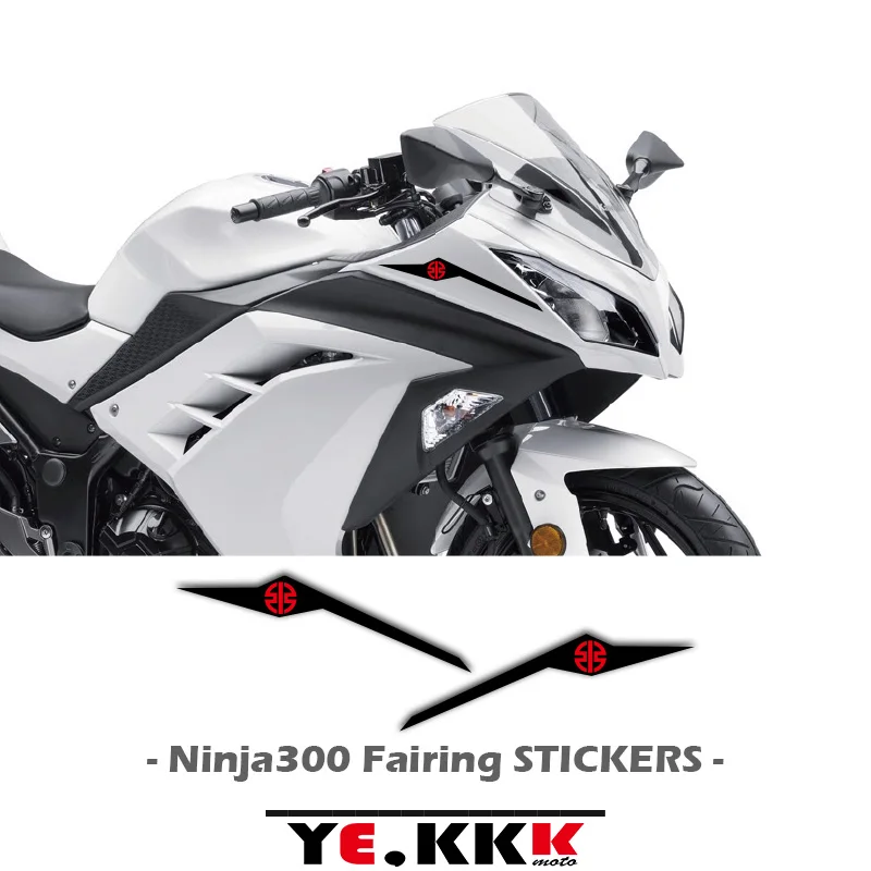 

For Kawasaki Ninja300 Ninja300SE EX300 Fairing Sticker Head Shell Sticker Line H2 LOGO Cut Decal