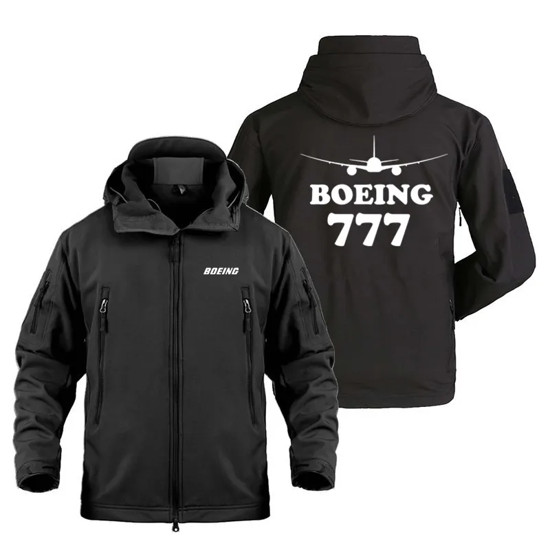 

2022 Military Outdoor New Hooded Boeing 777 Pilots Coat Jacket Man Tactical Sharkskin Warm Waterproof SoftShell Jackets for Men