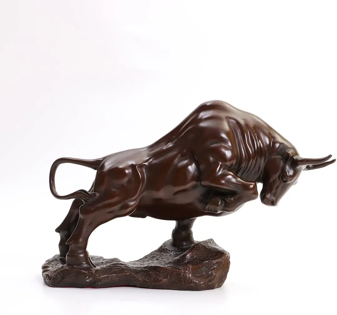 

Бронзовая статуя быка, скульптура животного, медная статуэтка, искусство, Декор для дома и офиса, Великолепные Подарки (9,2 дюйма Lx3.2 шx6.1 H)