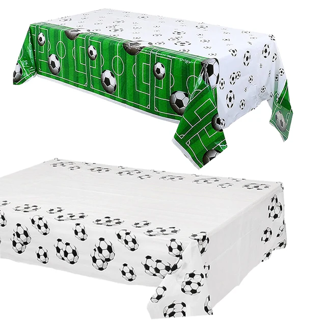 1pcs 108x180cm Soccer table cover Football Themed tablecloth Soccer party tablecloth plates Boys Soccer birthday party supplies 1