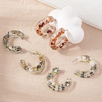 korean retro shell stud earrings for women french trendy fashion c shape earring bride jewelry luxury big hoop earrings gifts
