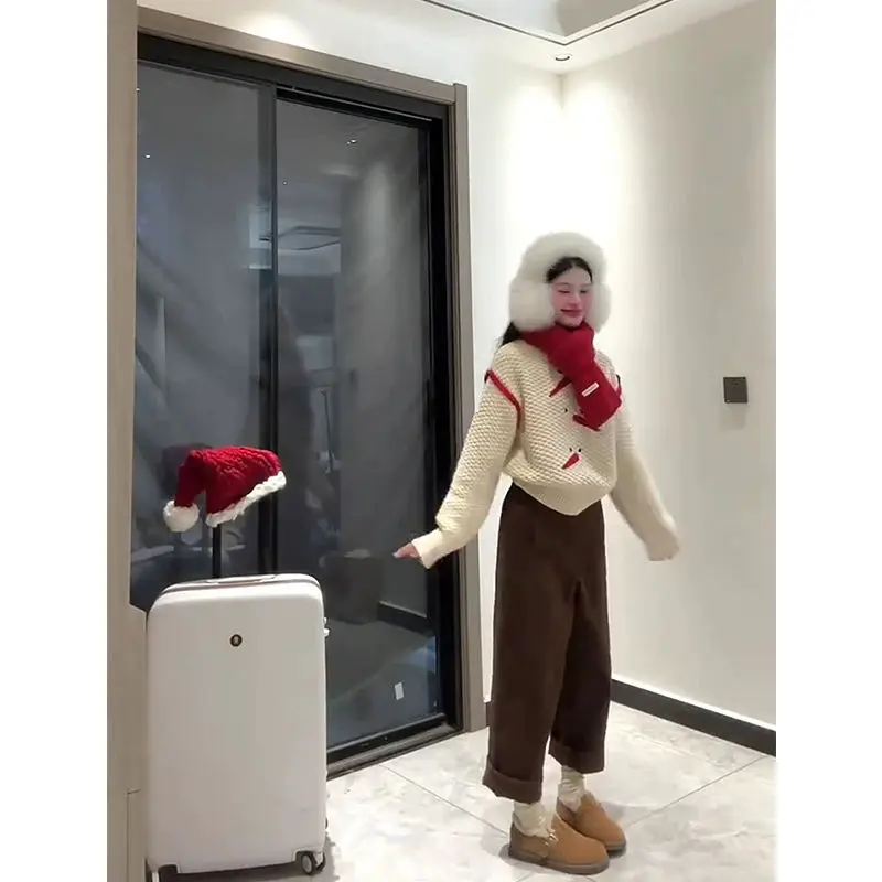 Korobov Рождественская водолазка пуловер осень-зима свитер женский нишевый