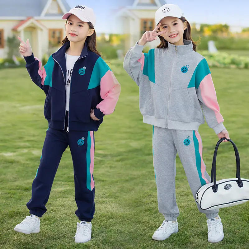 

Spring Autumn Girls Casual Daily Contrast Fashion Leisure Sport Suit 6 8 10 13 14 Girls Two Piece Sets Teenage Gilrs Clothes