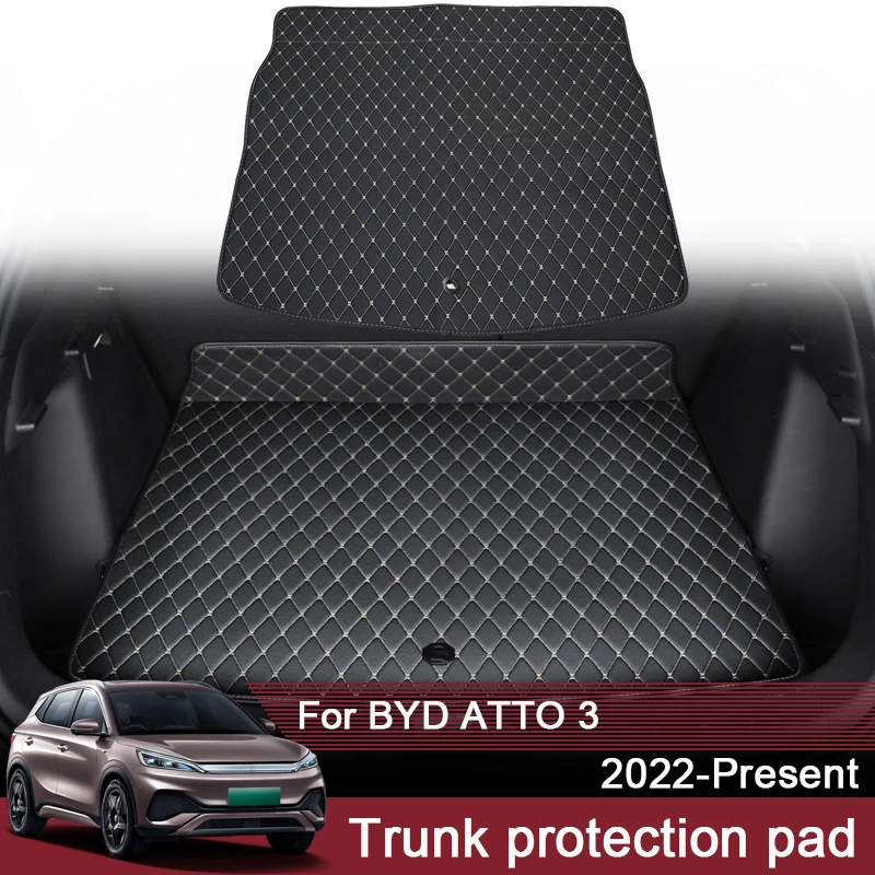 

1 шт., водонепроницаемый кожаный коврик для багажника BYD ATTO 3 2022