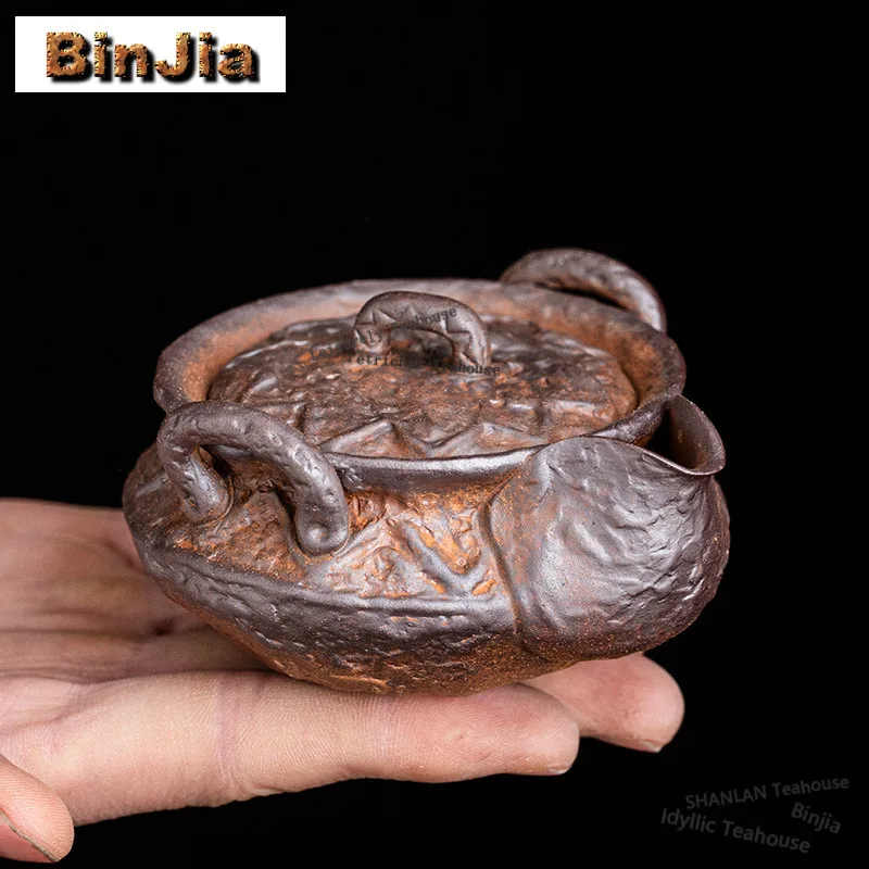 150 мл грубая керамика Fulu, ручной чайник, ретро чайник для заварки чая, бытовой чайник для заваривания чая с сеткой, чайный сервиз, подарок для рукоделия (art.: 3920d3eadba99) - 3920d3eadba99