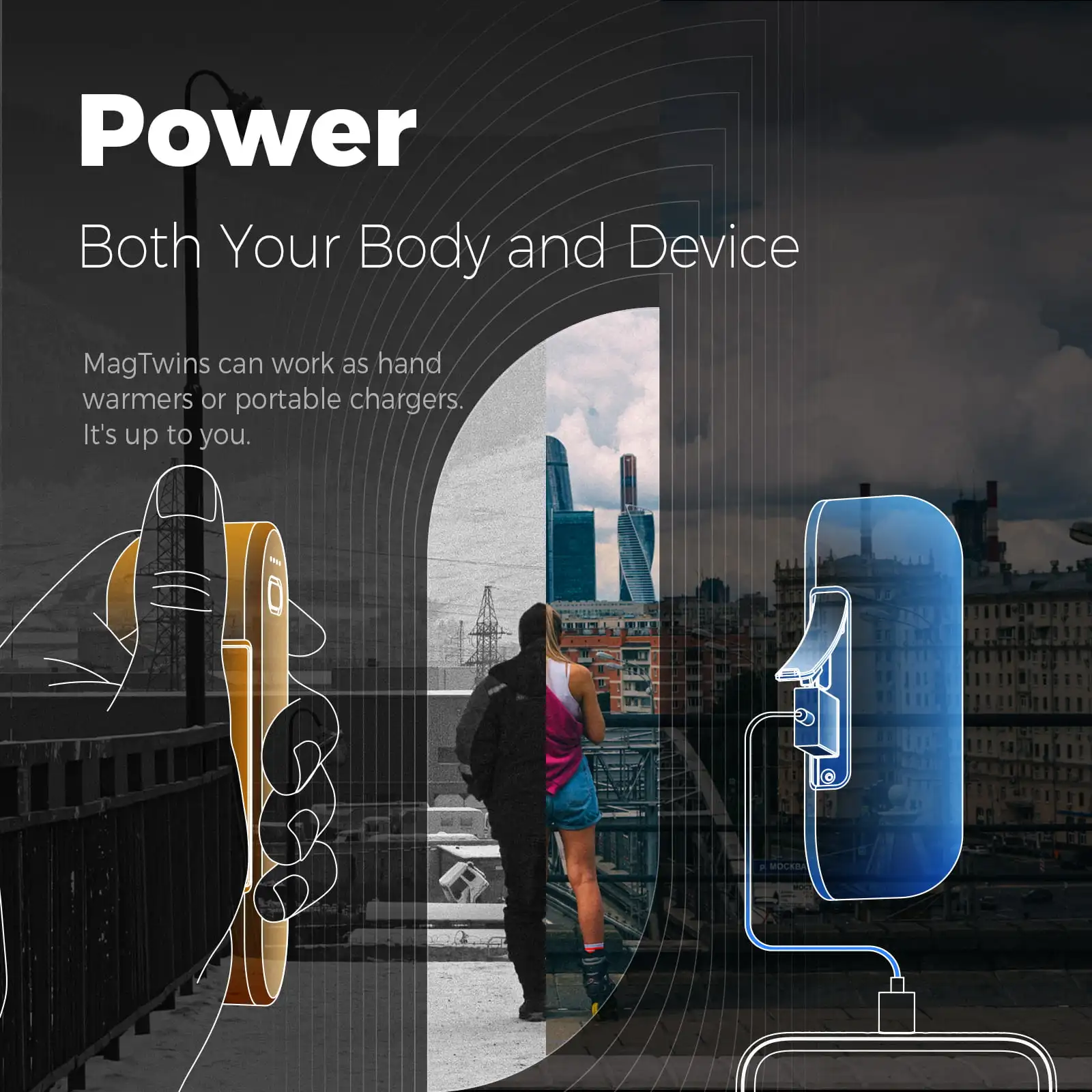 Hand Warmers Rechargeable 2 Pack,   Hand Warmer, 16 Hrs Warmth 4 Levels Heat Up to 145℉, USB-C Portable Pocker Heater 10000mAh