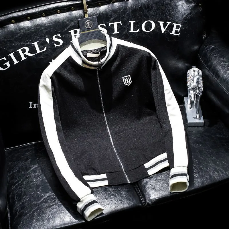 Mens Golf Jackets Korean Fashion Casual Bomber Jackets 2022 New Autumn Men Sport Stand Collar Zipper Coats Horse Golf Clothes