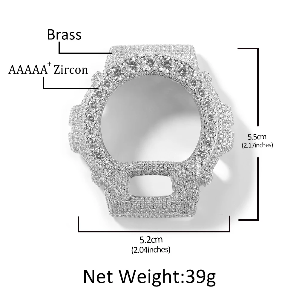 Фото Комплект для модификации часов TBTK Iced Out Moissanite: ободок с инкрустацией для GA2100 DW6900, аксессуары для модификации часов в стиле Hip-Hop №3