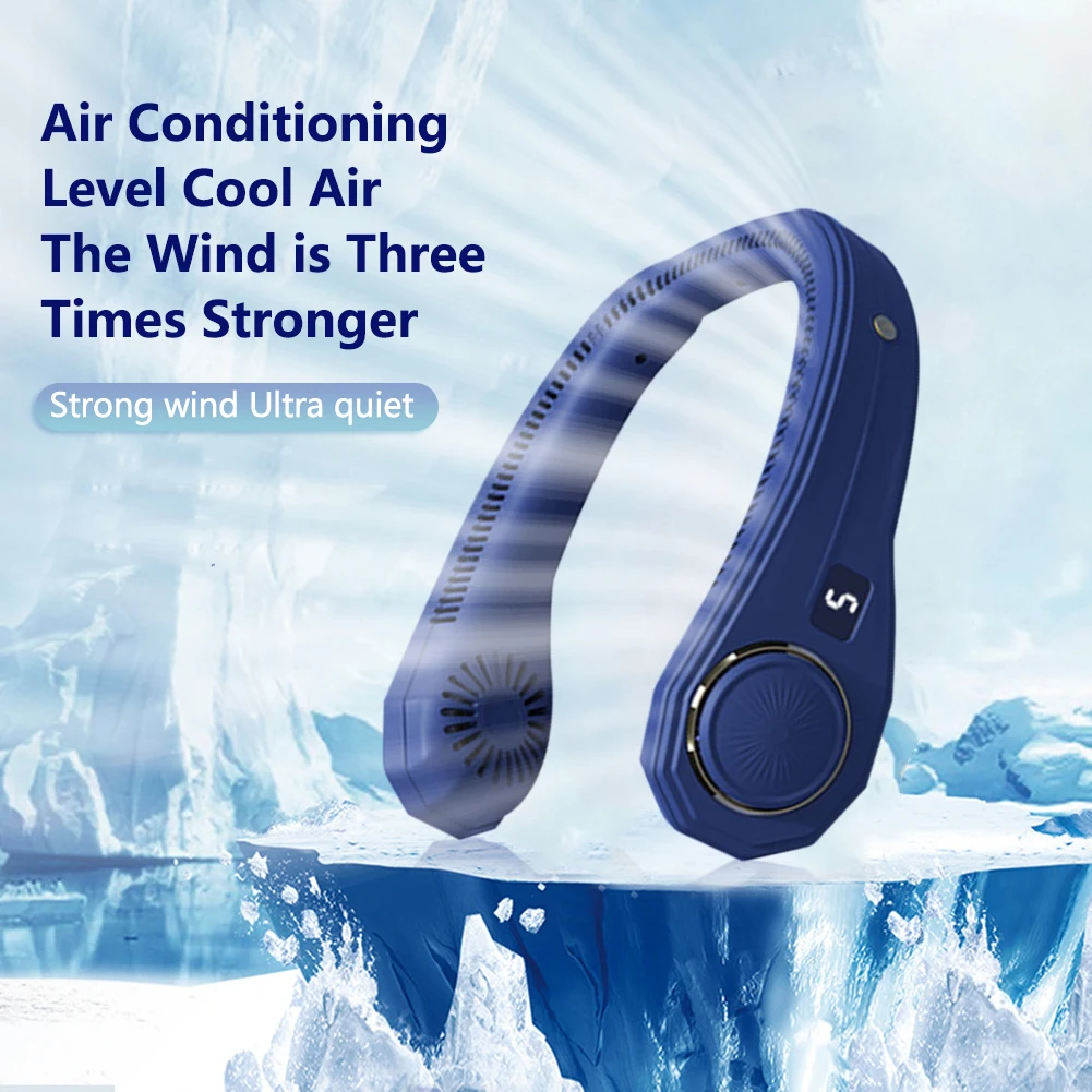 

4000mAh Neck Fan Neckband Portable Portable Air Conditioning Air Cooler Cooling Ventilador Rechargeable For Sports