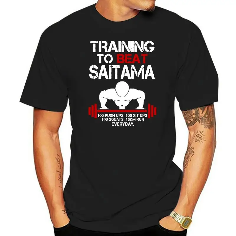 

Camiseta One Punch Man-тренировочная, чтобы бить Сайтама, высококачественные хлопковые повседневные мужские футболки, Бесплатная доставка