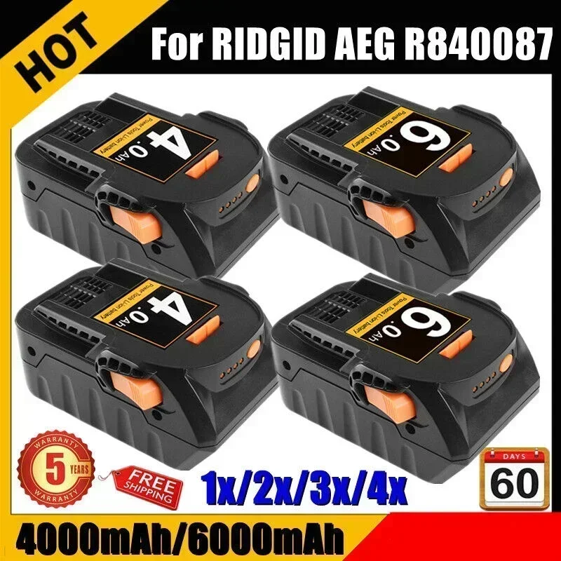 Литий-ионный аккумулятор 18 В 6 0 Ач для RIDGID AEG R 840087