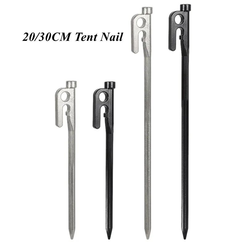 1PC 20/30cm Stainless Steel Tent Nail Windproof Alloy Tent Pegs for Camping Hiking Equipment Outdoor Traveling Tent Accessories
