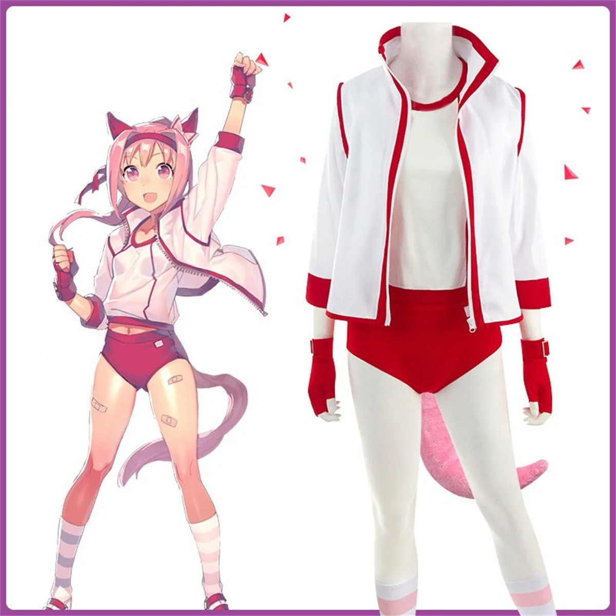 

Аниме Umamusume: Pretty Derby Haru Urara, специальная неделя, милые шорты, перчатки, носки, хвост, аксессуары для волос