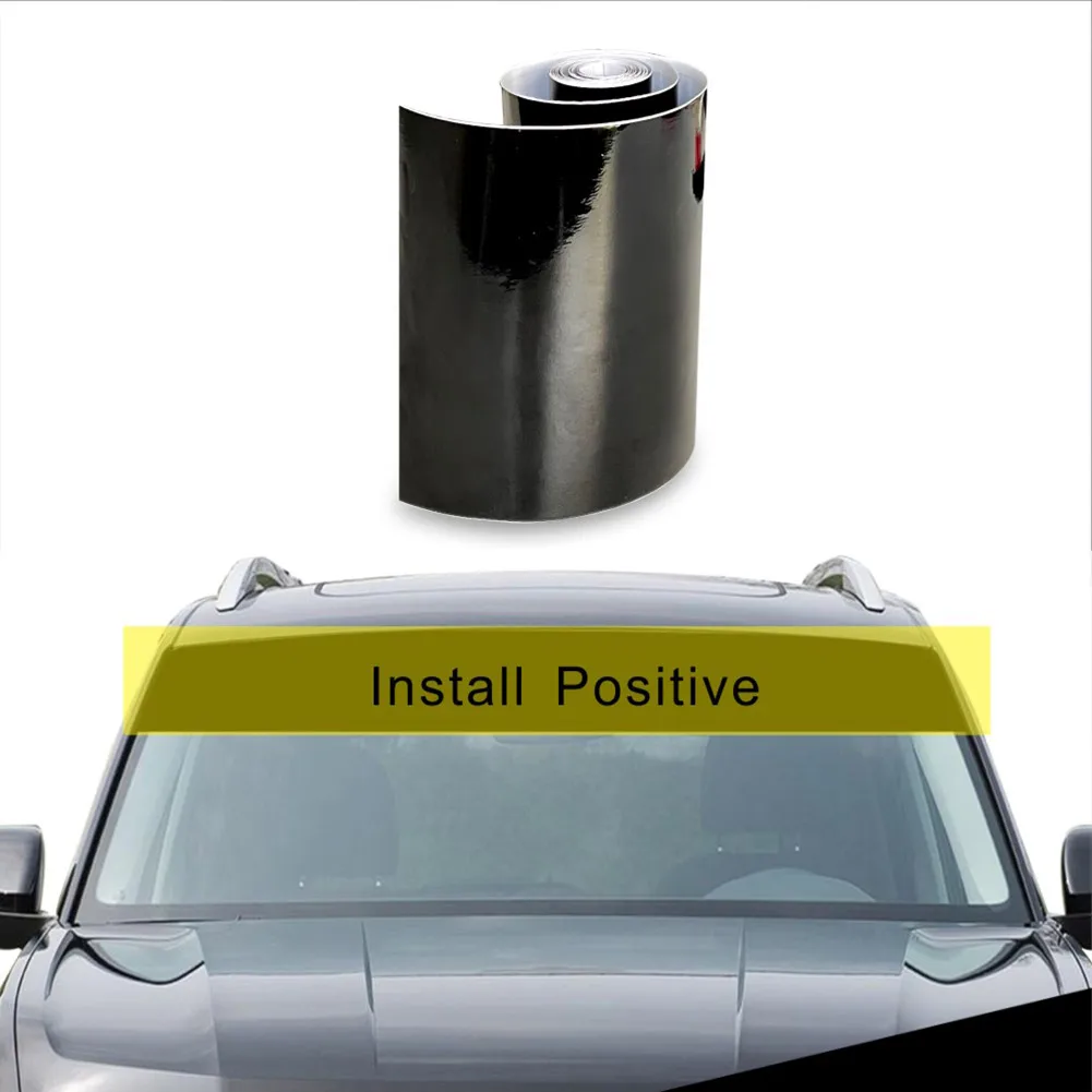 

Universal Sunshade Matt Black Sun Strip Visor 140*20CM Car Van Vinyl Windshield Sunstrip UV-anti Block Resistent Reflex Durable