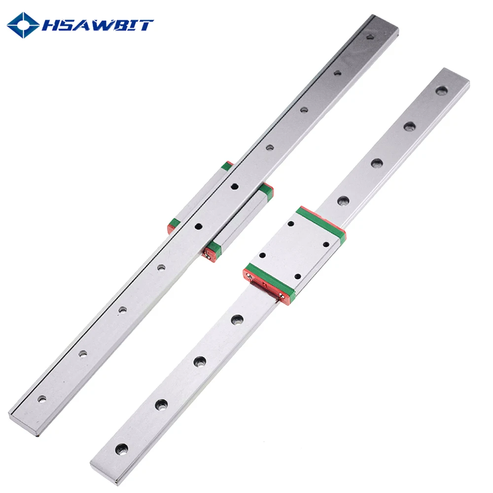 cnc parts MGW7 MGW12 MGW15 MGW9 300 350 400 450 500 600 800mm MGN linear rail slide 1pc MGW12 linear guide +1pc MGW12 C carriage