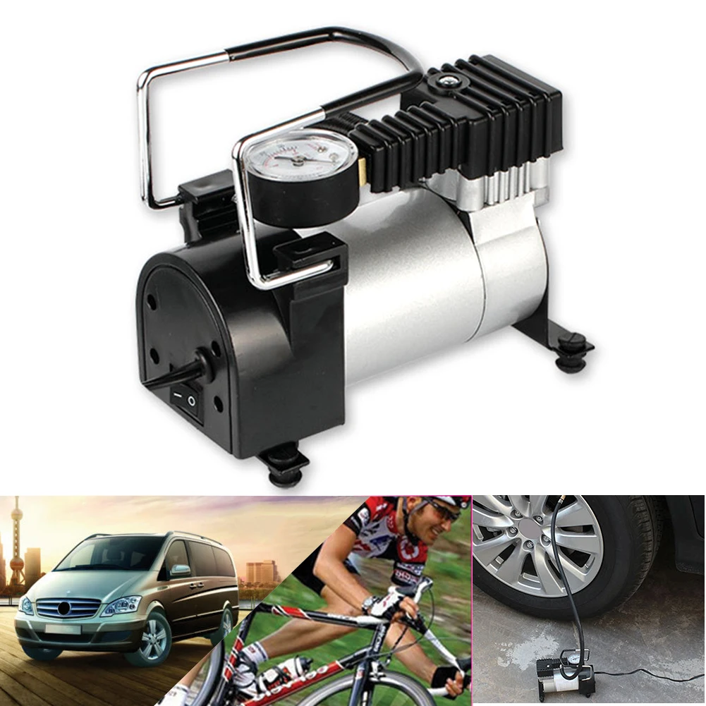 Car Tyre Inflato Vehicle Pump With Electric Pressure Gauge