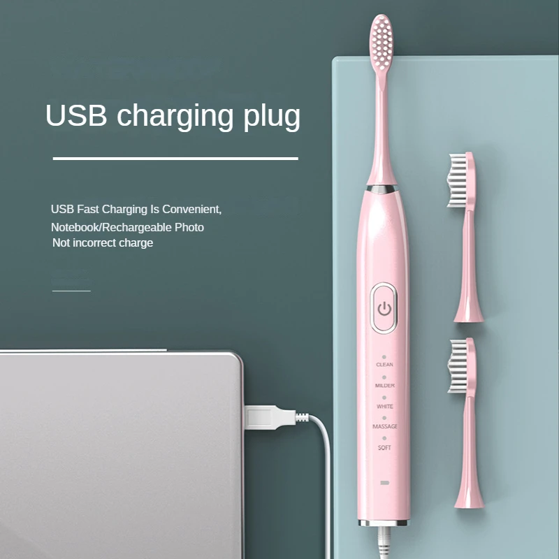 Fast Rechargeable Sonic Toothbrush Electric Smart Automatic with Case Whitening Replacement Brush Head Adult Waterproof enlarge