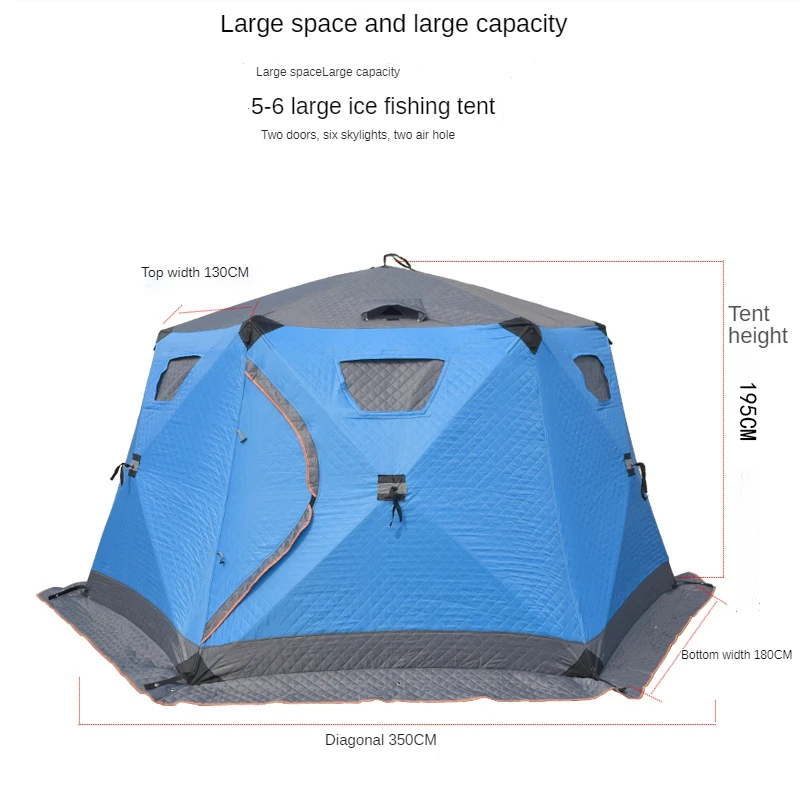 Outdoor winter fishing tent Winter Tent Camping travel CottonTent Thickened Windproof and Warm Portable Tents | Спорт и развлечения