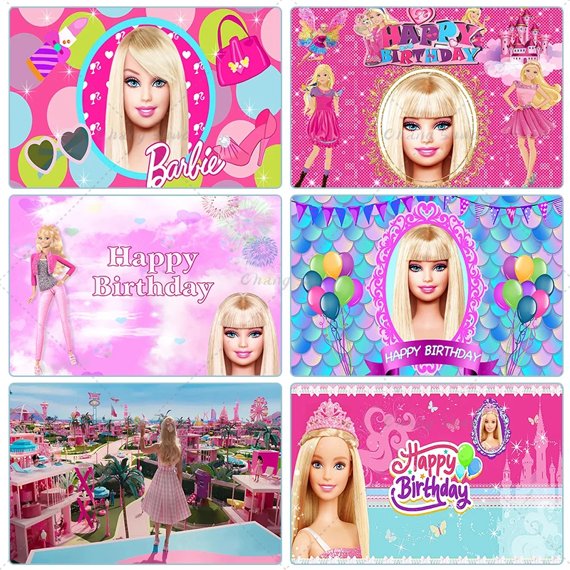 MINISO розовый фон для фотосъемки куклы Барби гламурная девушка украшения дня