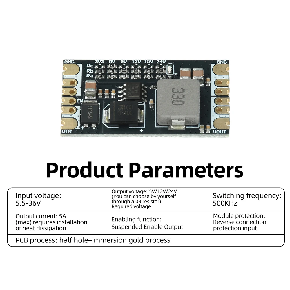 Фото TPS5430 TPS5450 3A/5A модуль питания переключения бака DC-DC 5.5-36V к 5V 12V 24V выходное напряжение ступенчатая доска №5