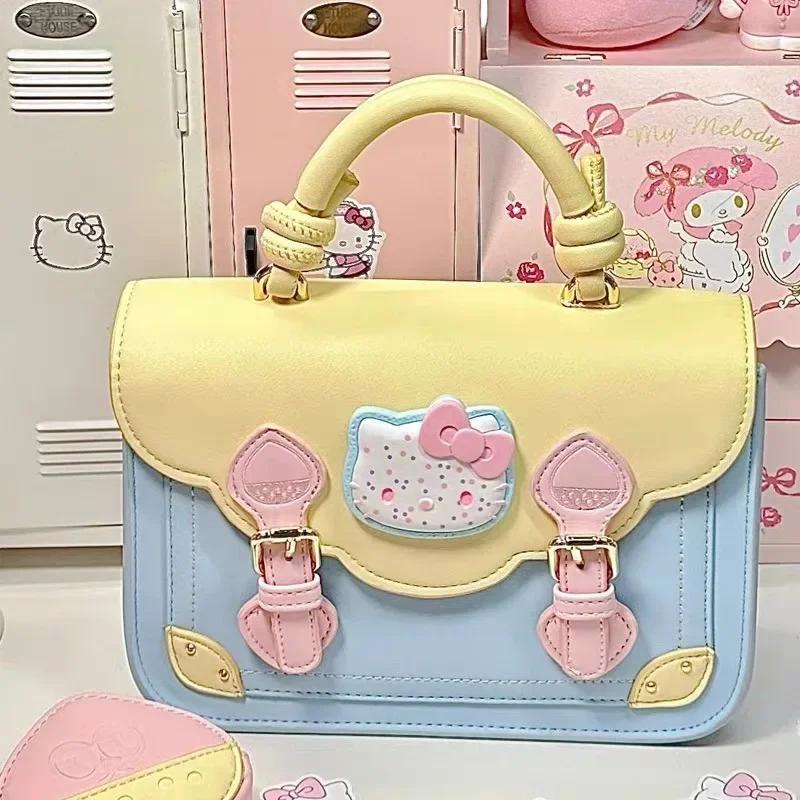 

Sanrio Kawaii Anime HelloKitty Pochacco Satchel New Cute Girl Cartoon Cream Sweetheart Candy Student Bag Handbag Birthday Gift