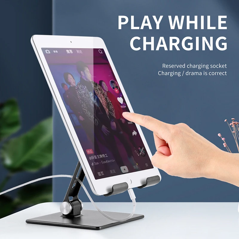 Metal Desk Mobile Phone Holder Stand for IPhone IPad Xiaomi Adjustable Desktop Tablet Holder Universal Table Cell Phone Stand