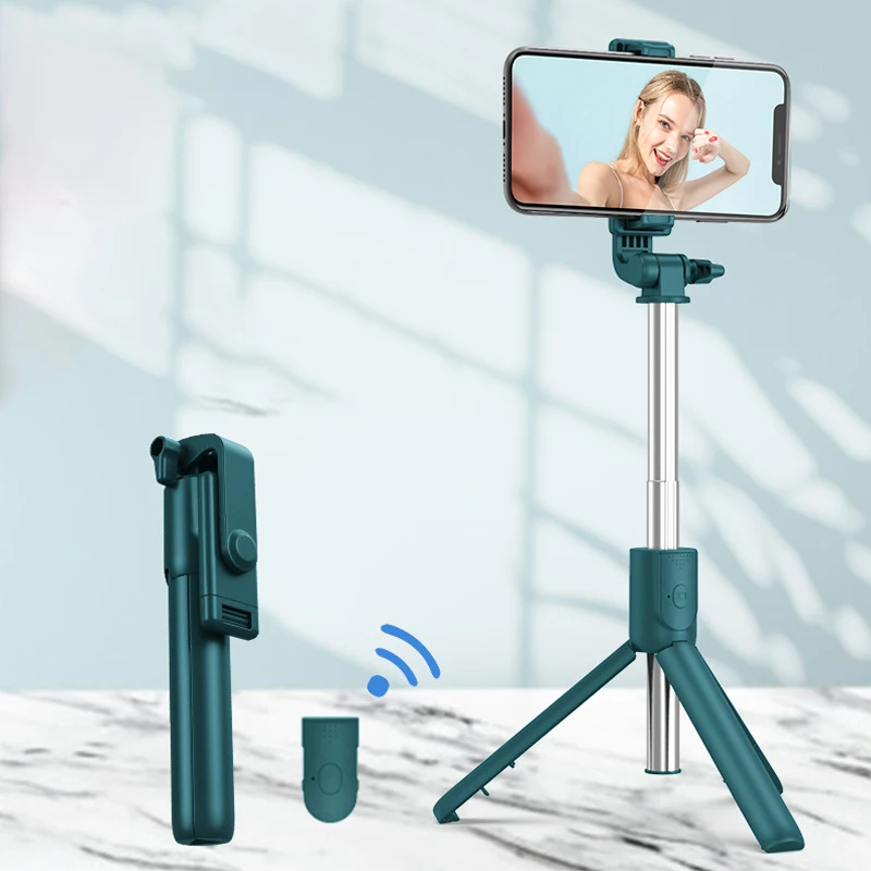 Wireless Bluetooth Compatible Selfie Sticks Foldable Mini Tripod Shutter Remote Control for Xiaomi Huawei iphone IOS Android