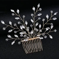 wedding crystal pearls hair combs bridal hair clips accessories jewelry handmade women head ornaments headpieces for bride