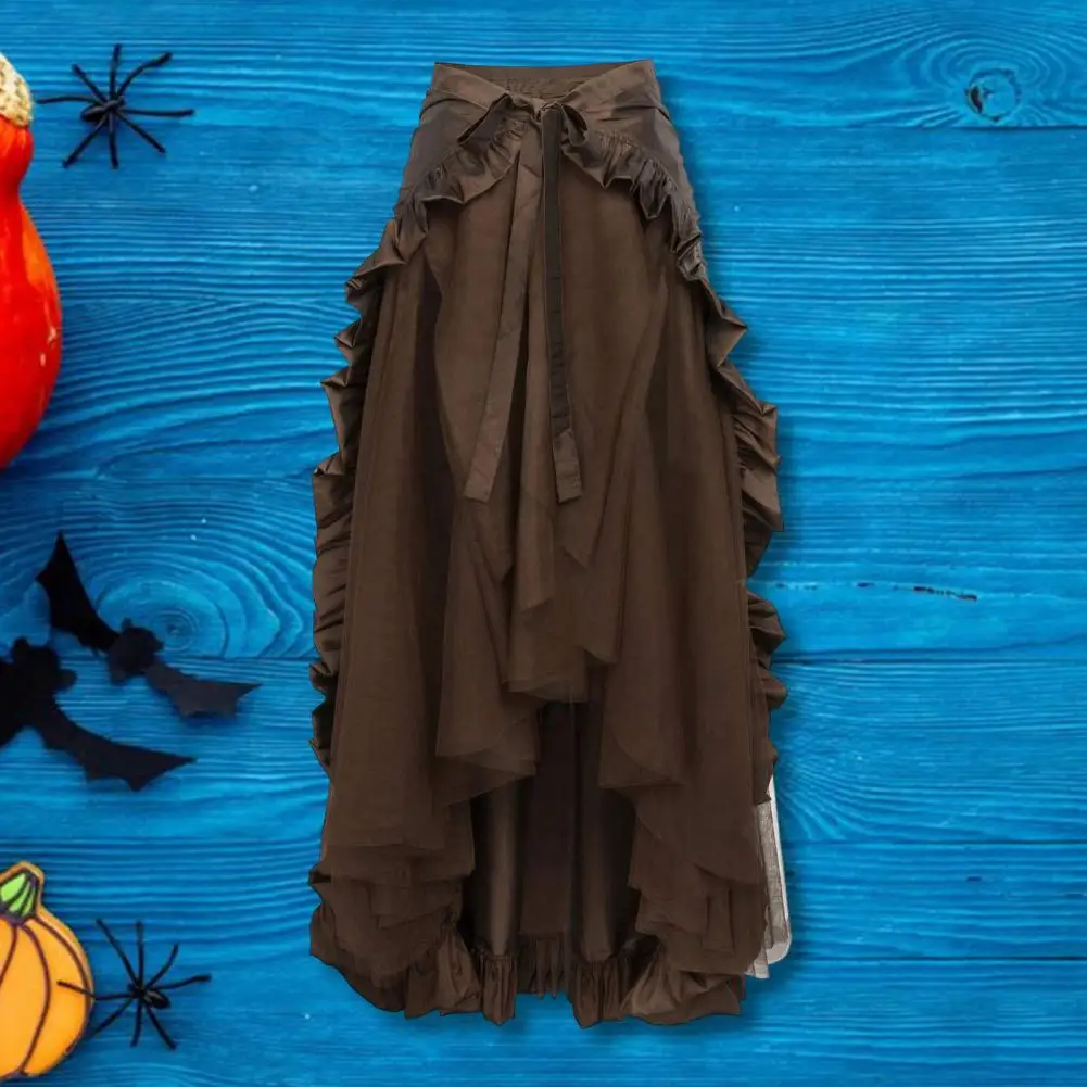 Женская юбка в стиле ретро Хэллоуин косплей стимпанк готическая с запахом