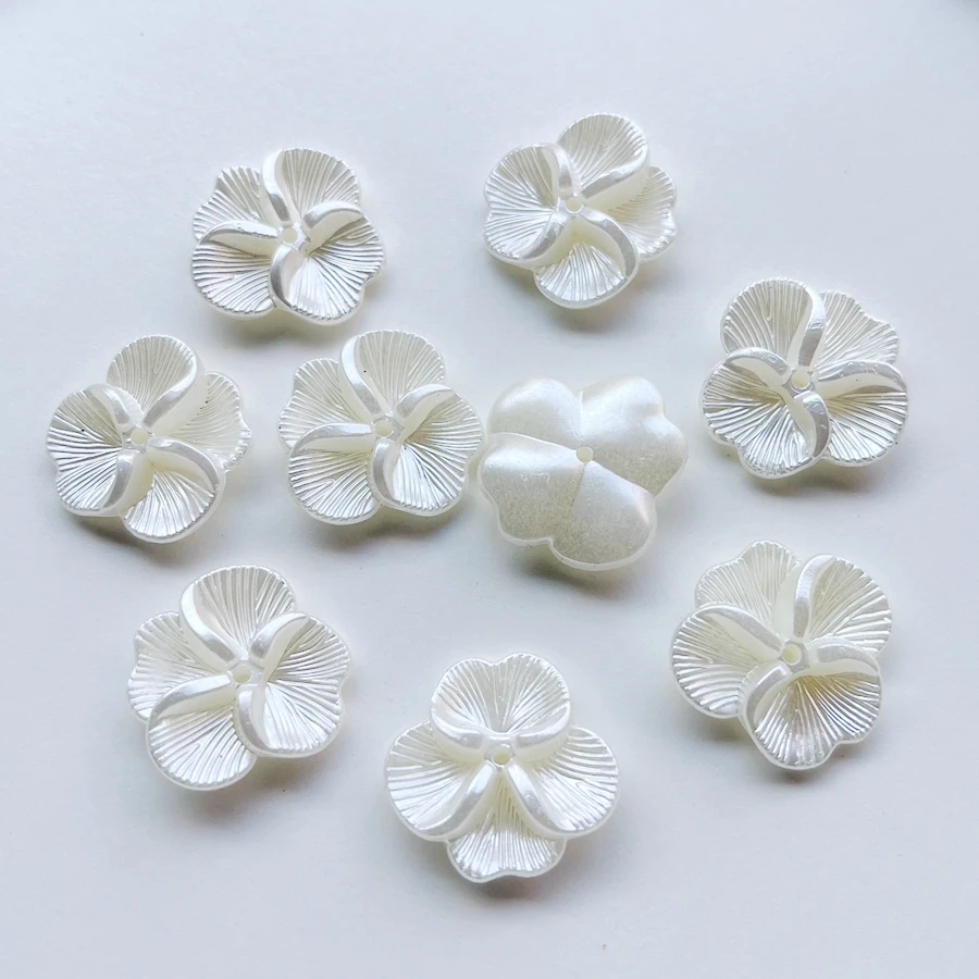 Прямые бусины из АБС-пластика 10 шт. 21*22 мм