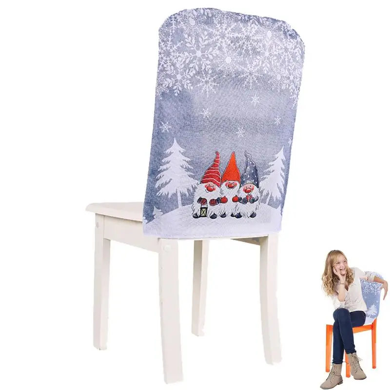 

Чехлы на спинки стула для рождественской столовой, чехлы на стулья, чехлы на стулья, защитное украшение для дома, кухни, столовой