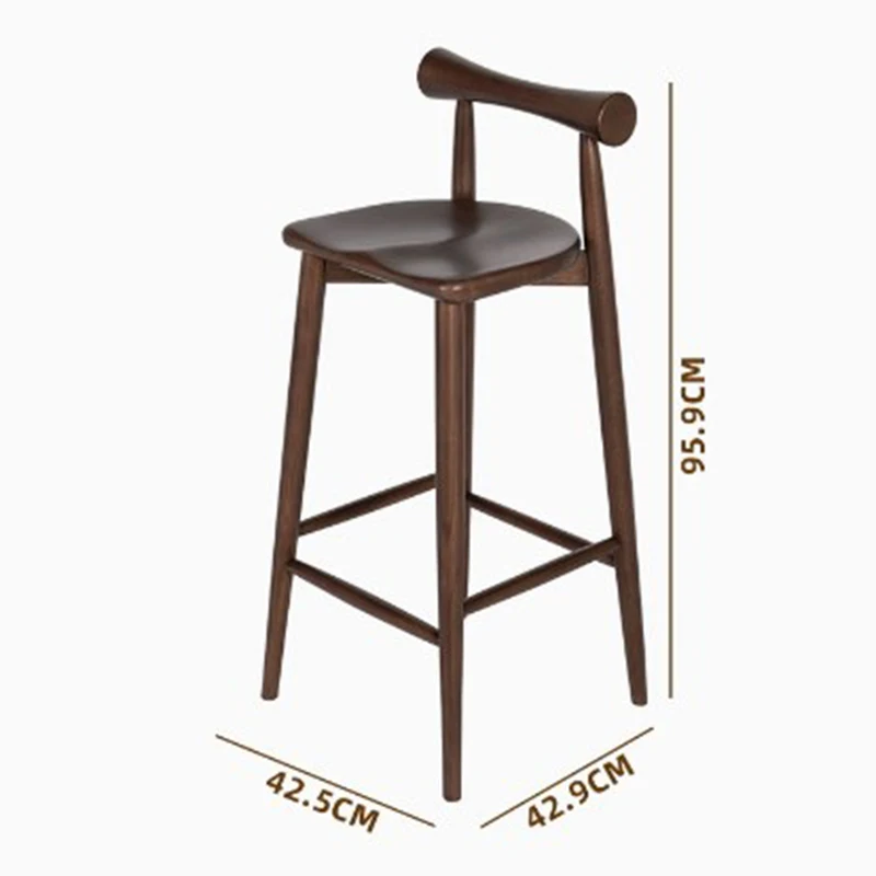 Качественные роскошные барные стулья для гостиной деревянные коричневые