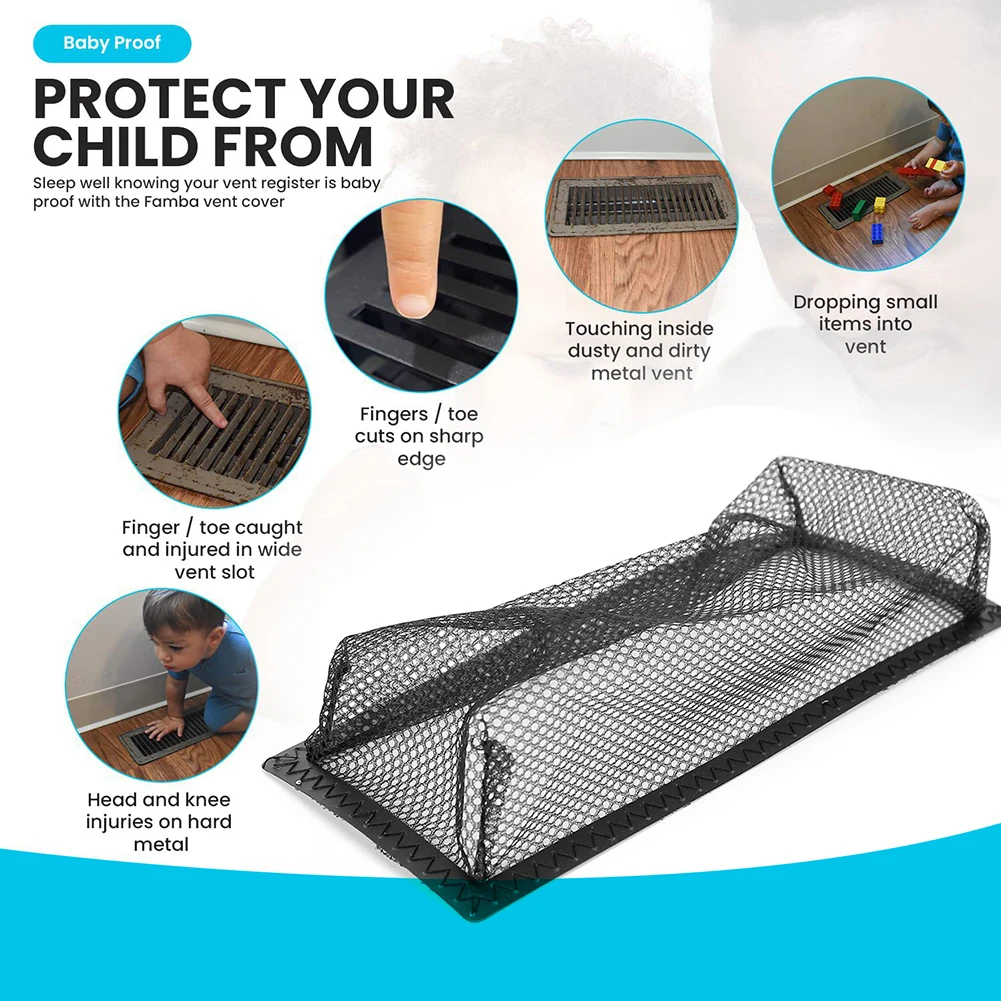 

Floor Vent Screen Net Durable Floor Register Cover Trap Garbage Collection Dust Collecting Net Living Room for Home Catch Debris
